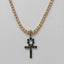Egyptian Key to Life Cross Vintage Necklace Pendant Necklaces qijewells Store black ankh gold 30in 1 row chain 