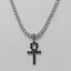 Egyptian Key to Life Cross Vintage Necklace Pendant Necklaces qijewells Store black ankh silver 30in 1 row chain 