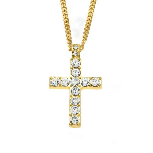 Egyptian Key to Life Cross Vintage Necklace Pendant Necklaces qijewells Store cross gold 30in 1 row chain 