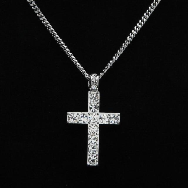 Egyptian Key to Life Cross Vintage Necklace Pendant Necklaces qijewells Store cross silver 30in 1 row chain 