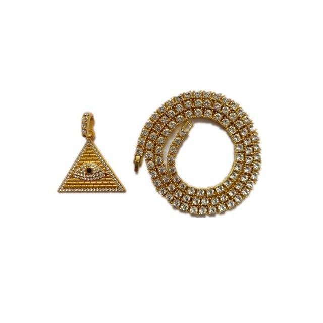 Egyptian Key to Life Cross Vintage Necklace Pendant Necklaces qijewells Store eye gold 30in 1 row chain 