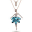 Enamel Necklace with Ballet Girl Design Pendant Necklaces Bonsny Official Store 