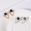 Enamel Square Hollow Triangle Earrings Drop Earrings SUKI Official Store Store 