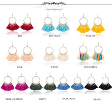 Ethnic Circle Fringed Tassel Earrings Drop Earrings Shine Lives Store 