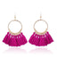 Ethnic Circle Fringed Tassel Earrings Drop Earrings Shine Lives Store Barbie Pink 