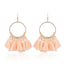 Ethnic Circle Fringed Tassel Earrings Drop Earrings Shine Lives Store Beige 