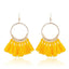 Ethnic Circle Fringed Tassel Earrings Drop Earrings Shine Lives Store Yellow 