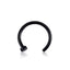 Fake Septum Titanium Nose Ring And Body Clip Hoop Jewelry for Women Body Jewelry Jiang Xiaobin's store black 