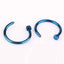 Fake Septum Titanium Nose Ring And Body Clip Hoop Jewelry for Women Body Jewelry Jiang Xiaobin's store blue 