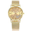 Fashion Silver And Gold Mesh Love Heart Dial Women's Dress Watch Women's Watches Aiwise Store gold 