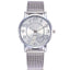 Fashion Silver And Gold Mesh Love Heart Dial Women's Dress Watch Women's Watches Aiwise Store silver 