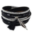 Feather Tree Magnetic Velvet Bracelet Wrap Bracelets Chanfar Official Store black leaf 