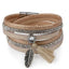 Feather Tree Magnetic Velvet Bracelet Wrap Bracelets Chanfar Official Store light brown leaf 