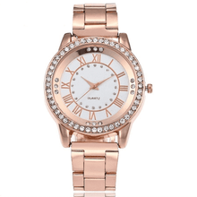 Female Rose Gold Rhinestone Luxury Casual Dress Watch For Women Women's Watches Qstar Watch Store rose gold