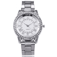 Female Rose Gold Rhinestone Luxury Casual Dress Watch For Women Women's Watches Qstar Watch Store silver