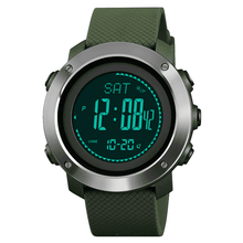 Fitness Tracker Measurement Stopwatch Men's Digital Watch Digital Watches Skmei Watch Store Steel Dial Green