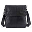 Genuine Leather Small Flap Solid Crossbody Bag for Men Crossbody Bags MVA Bags Factory Sell store 8006A-black 