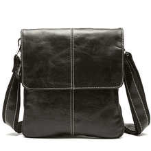 Genuine Leather Small Flap Solid Crossbody Bag for Men Crossbody Bags MVA Bags Factory Sell store 8006oilcoffee