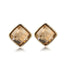 Geometric Crystal Gold Long Earrings Drop Earrings manikay Store E004 Champagne 