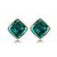 Geometric Crystal Gold Long Earrings Drop Earrings manikay Store E004 Green 