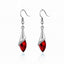 Geometric Crystal Gold Long Earrings Drop Earrings manikay Store E019 Deep Red 