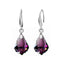 Geometric Crystal Gold Long Earrings Drop Earrings manikay Store E020 Purple 