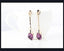 Geometric Crystal Gold Long Earrings Drop Earrings manikay Store E071 purple red 