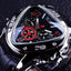 Geometric Triangle Racing Design Automatic Men’s Mechanical Watch Mechanical Watches GMT Black 