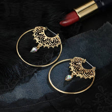 Geometry Round Creole Earrings Hoop Earrings IF ME Official Store