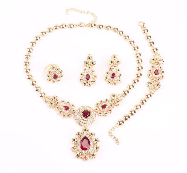Gold Color African Beads Jewelry Sets Bridal Jewelry Sets Carol Jewelry set 