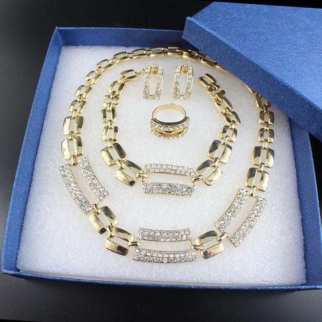 Gold Color Classic Jewelry Sets Bridal Jewelry Sets Jiayi Jiaduo Official Store 1 