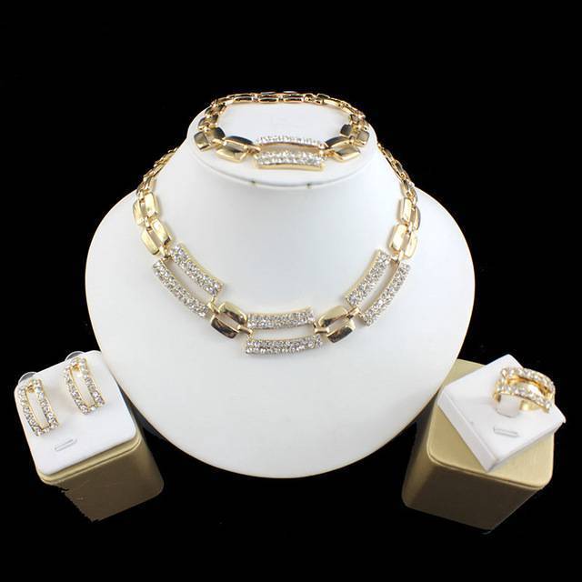 Gold Color Classic Jewelry Sets Bridal Jewelry Sets Jiayi Jiaduo Official Store 2 