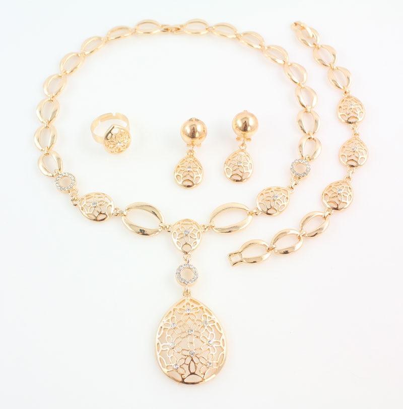 Gold Color Water Drop Jewelry Sets Bridal Jewelry Sets Carol Jewelry 