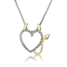 Gold Silver Accent Devil Heart Necklaces Pendant Necklaces Naive sister Official Store 