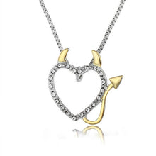 Gold Silver Accent Devil Heart Necklaces Pendant Necklaces Naive sister Official Store 