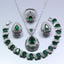 Green Zircon Water Drop Jewelry Set Bridal Jewelry Sets Manny Offcial Store 