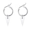 Handmade Circle Hoop Earrings Hoop Earrings Surejewelry Store Small Silver Color 