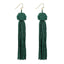 Handmade Long Dangles Earrings Drop Earrings Crazy Feng Official Store green 