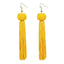 Handmade Long Dangles Earrings Drop Earrings Crazy Feng Official Store yellow 