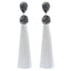 Handmade Long Tassel Earrings Drop Earrings LFPU jewellery Store White 