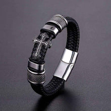Handmade Weaved Lather Magnetic Cuff Bracelet For Men Cuff Bracelets LKO Official Store