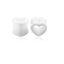 Heart Hollow Ear Gauges Plugs For Women Body Jewelry SWANJO Piercing Store 4MM 6G WHITE 