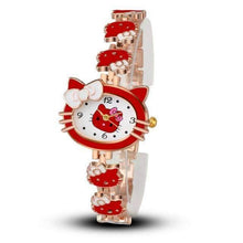 Hello Kitty Cartoon Dress Quartz Movement Children’s Watch Children's Watches GiftWatch Store Red