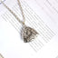 Hollow Printing Triangle Necklace Pendant Necklaces flowery fire Official Store 