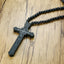 Jesus Cross Wooden Carved Necklace