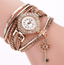 Key Pendant Rivets Band Fashion Bracelet Watch For Women