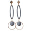 Korean Fashion Long Asymmetry Earrings Drop Earrings xiyanike Official Store Grey 