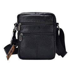 Large Capacity Leather Shoulder Crossbody Bag for Men Crossbody Bags DBFashion Store Black