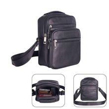 Large Capacity Leather Shoulder Crossbody Bag for Men Crossbody Bags DBFashion Store Black C