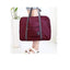 Large Capacity Suitcase Nylon Folding Duffle Travel Bag Travel Bags Good-bag Store Wine Red 